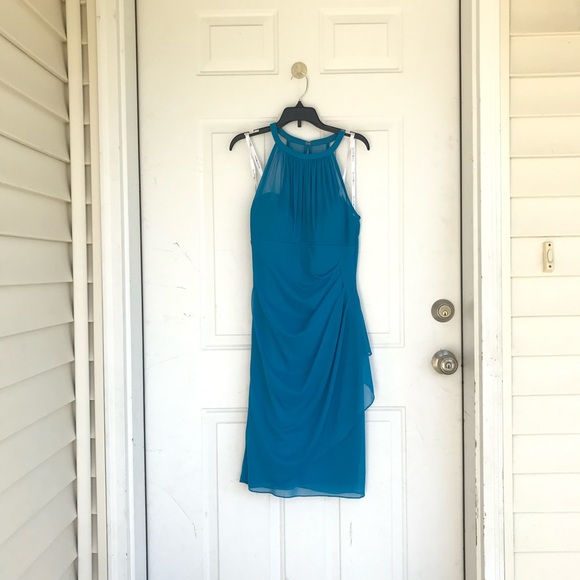 davids bridal pacific sleeveless short mesh dress - Picture 2 of 12